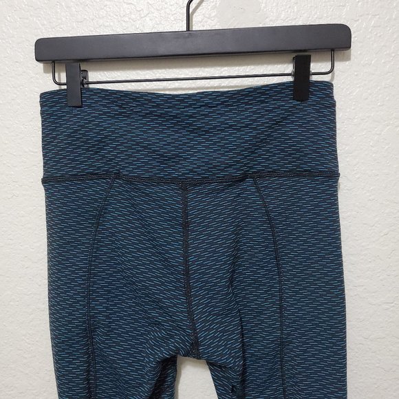 Lululemon Run It Out Tight Leggings pant black teal luxtreme high rise - Picture 12 of 13